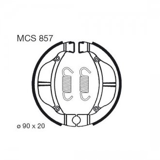 Тормозная колодка (барабан)) TRW MCS857