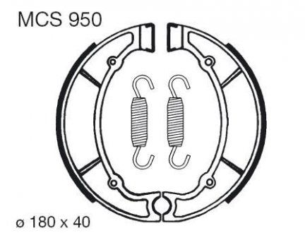 Барабанные тормозные колодки TRW MCS950