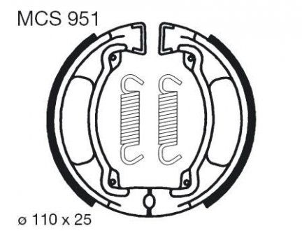 Барабанные тормозные колодки TRW MCS951 (фото 1)