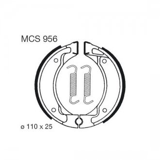 Барабанные тормозные колодки TRW MCS956