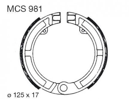 Тормозная колодка (барабан)) TRW MCS981