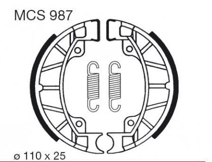 Барабанные тормозные колодки TRW MCS987 (фото 1)