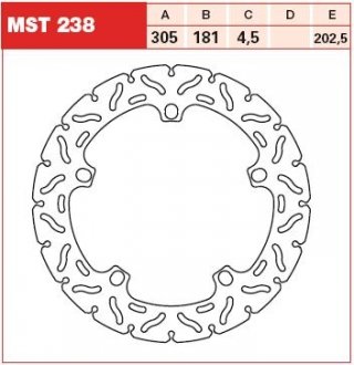 Диск тормозной TRW MST238RAC