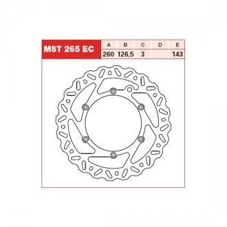 Диск тормозной TRW MST265EC