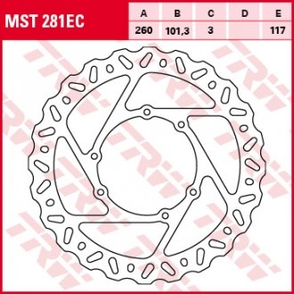 Диск гальмівний TRW MST281EC