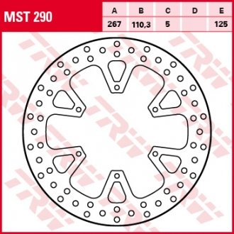 Диск тормозной TRW MST290