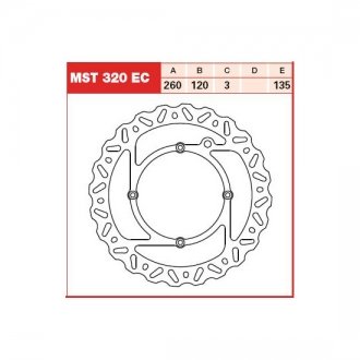 Диск тормозной TRW MST320EC