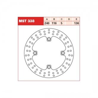 Диск тормозной TRW MST338