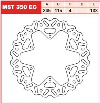 Диск тормозной TRW MST350EC