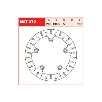 Диск тормозной TRW MST372