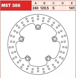 Диск тормозной TRW MST386