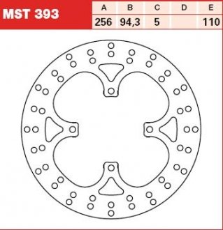 Диск тормозной TRW MST393