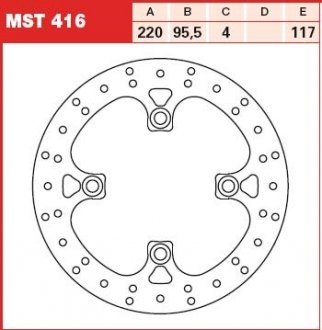 Диск тормозной TRW MST416