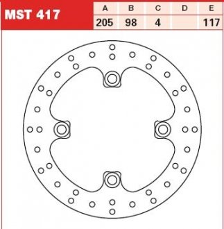 Диск гальмівний TRW MST417