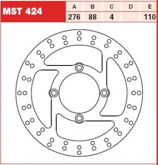 Диск тормозной TRW MST424