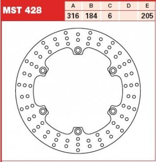 Диск тормозной TRW MST428