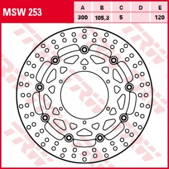 Диск тормозной TRW MSW253