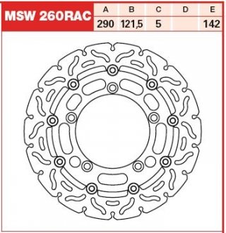 Тормозные диски TRW MSW260RAC