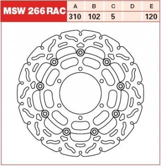 Диск тормозной TRW MSW266RAC