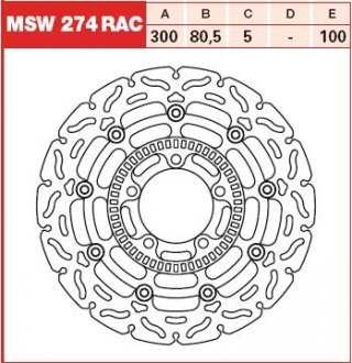 Диск тормозной TRW MSW274RAC