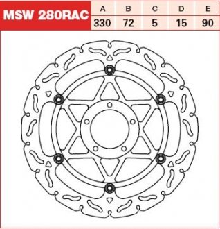 Диск тормозной TRW MSW280RAC