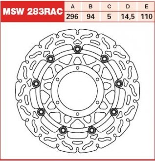 Диск тормозной TRW MSW283RAC