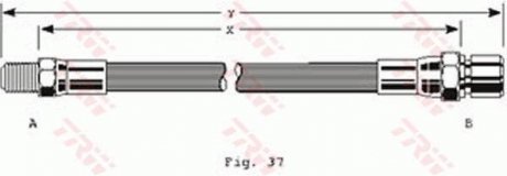 Шланг гальмівний (LUCAS) TRW PHB119