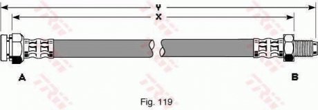 Шланг гальмівний TRW PHB267