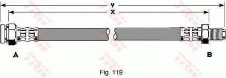 Шланг тормозной TRW PHB299