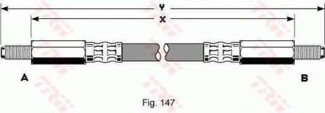 Шланг гальмівний (LUCAS) TRW PHC246