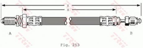 Тормозной шланг TRW PHC279 (фото 1)