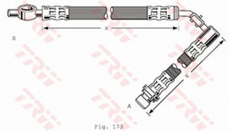 Шланг гальмівний TRW PHD256