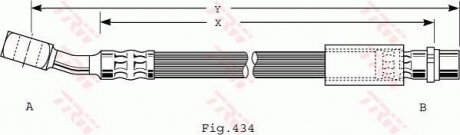 Шланг гальмівний TRW PHD474 (фото 1)