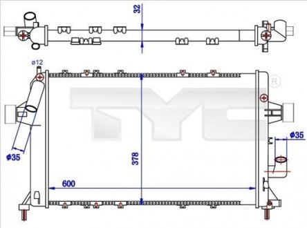 Теплообмінник TYC 7250039R (фото 1)