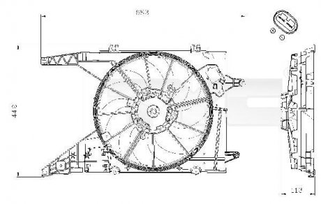 Wentylator chlodnicy TYC 8280002