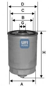 Фильтр топлива UFI 2437800