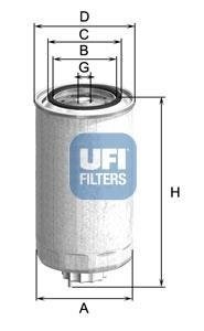 Фильтр топлива UFI 2499901