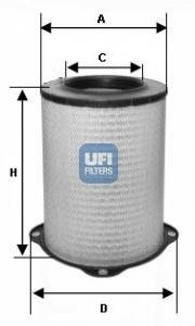 Повітряний фільтр UFI 27.587.00