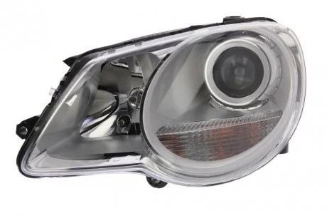 Фото фара Лів (H7/W5W, електричн, з мотором, колір відбивача: хром, колір повороту: прозора) VW EOS 03.06-01.11 Valeo 043264 Фара Лів (H7/W5W, електричн, з мотором, колір відбивача: хром, колір повороту: прозора) VW EOS 03.06-01.11 Valeo 043264