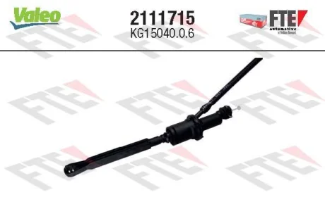 Головний циліндр зчеплення (15,87/16мм), транспортний засіб із кермом на ліва сторона CITROEN C3 I 1.4D/1.6D 02.02-12.09 Valeo 2111715