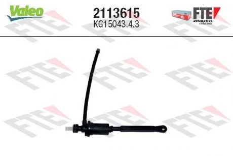 Головний циліндр зчеплення (15,87мм), транспортний засіб із кермом на ліва сторона NISSAN PRIMASTAR, OPEL VIVARO A, RENAULT TRAFIC II 1.9D-2.5D 02.01- Valeo 2113615