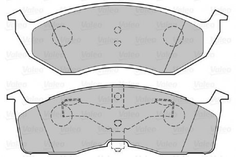 Гальмівні колодки дискові CHRYSLER Vision/Voyager &quot;2,0-3,8 &quot;F &quot;93-01 Valeo 301556 (фото 1)