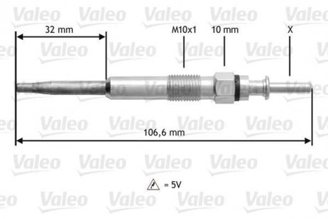 СВЕЧКА РАЗЖАРЕНИЯ Valeo 345134