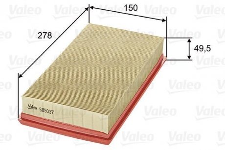 Фильтр воздушный Valeo 585037