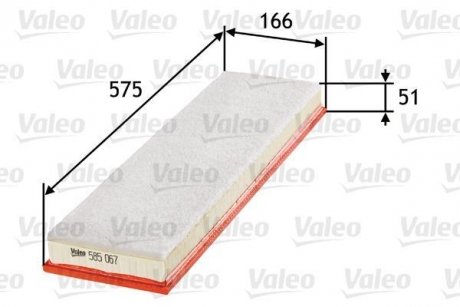 Фильтр воздушный Valeo 585067 (фото 1)