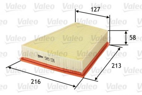 Фільтр повітряний Valeo 585136