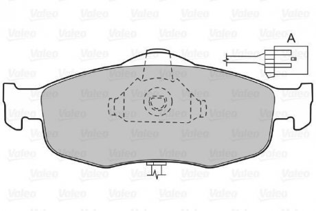 Тормозные колодки, дисковый тормоз (набор) Valeo 598034