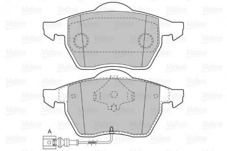 Тормозные колодки, дисковый тормоз (набор) Valeo 598303