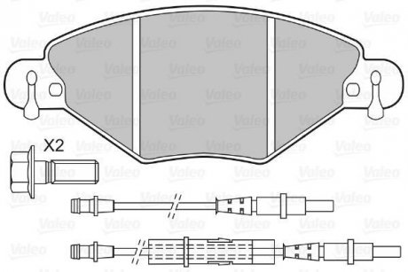 Тормозные колодки Valeo 598419 (фото 1)