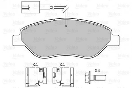 Тормозные колодки, дисковый тормоз (набор) Valeo 598428 (фото 1)